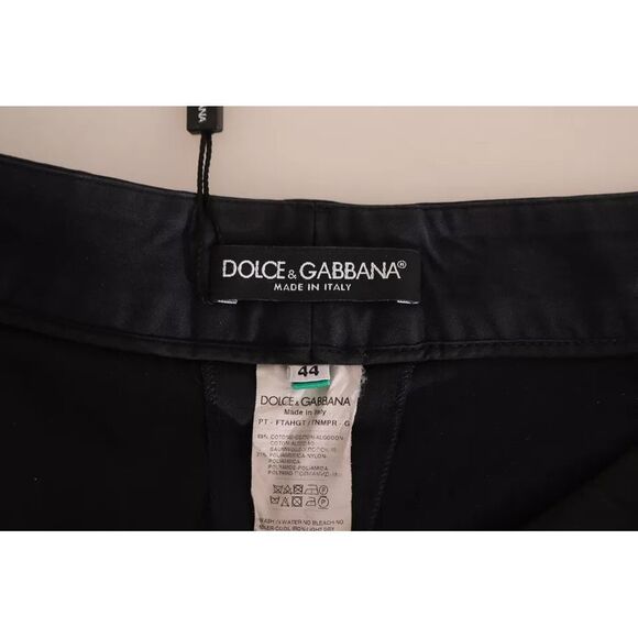 Dolce & Gabbana Black Cotton Cropped Capri Women's Pants (Pre-Owned)